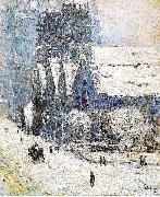 Childe Hassam Painting, oil on canvas, of Calvary Church oil on canvas